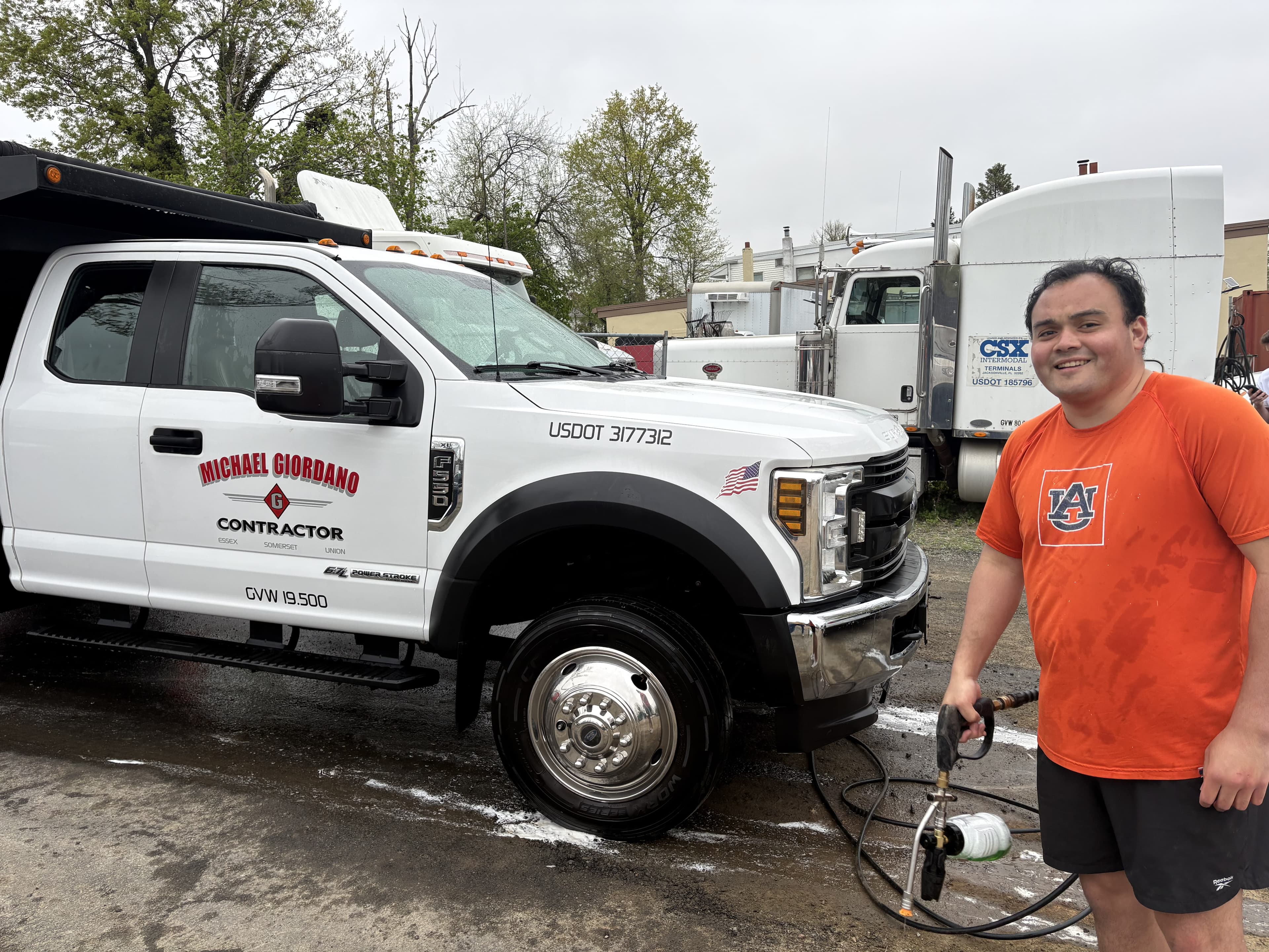 Jersey Auto Detailing servicing a contractor fleet vehicle